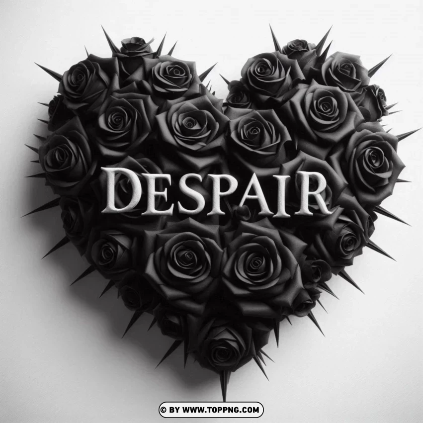 Sad Message, Black Roses, Heart Shape,petal, upset, Sadness, Sorrow