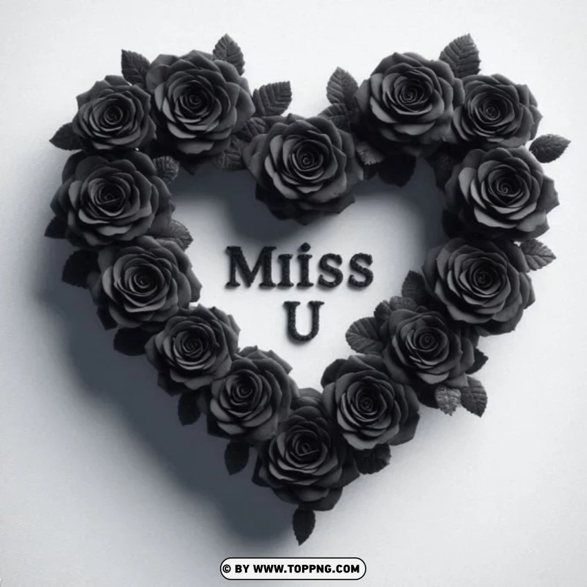 Sad Message, Black Roses, Heart Shape,petal, upset, Sadness, Sorrow