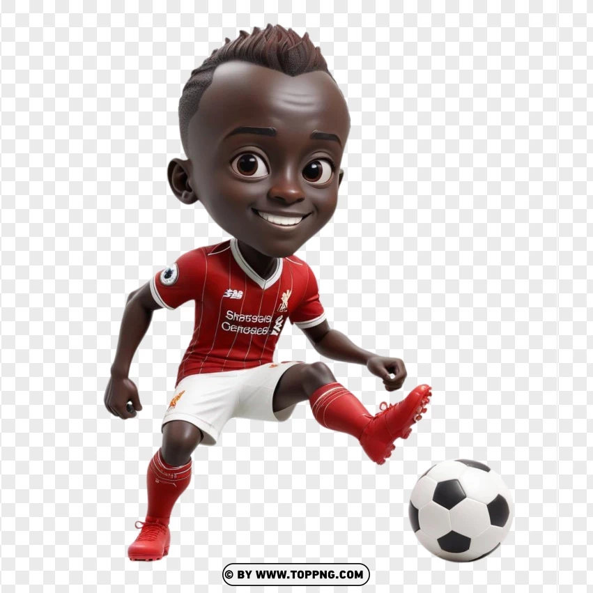 Sadio Mané Football Player As A Pixar Character PNG Transparent Background