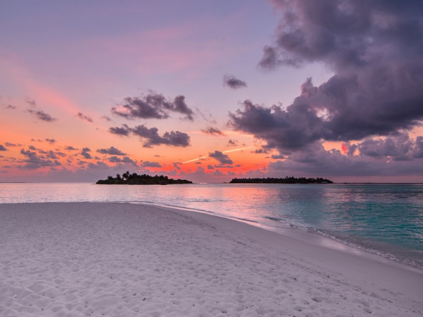 sand, beach, ocean, sunset, sky, horizon