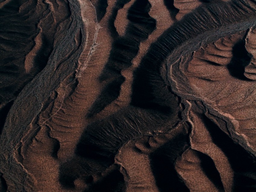 sand, dunes, relief, dark