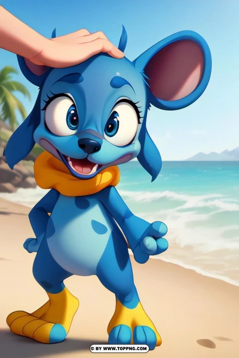 Sandcastle Kingdom With Stitch Beach Ruler Hd Wallpaper PNG Transparent Background