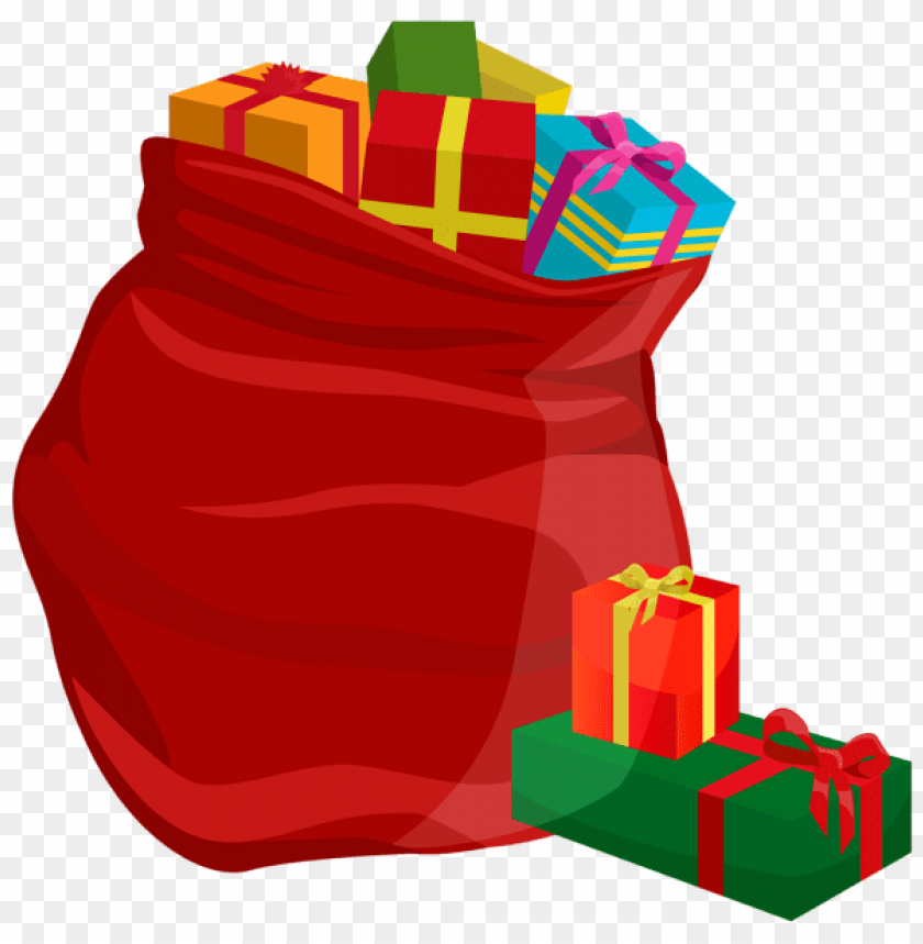 gift bag, colorful presents, festive packaging, holiday gifts, red sack, traditional wrapping, seasonal decorations