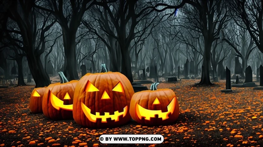 Scary Halloween Graveyard Wallpapers And S For Laptop Or Desktop PNG Transparent Background