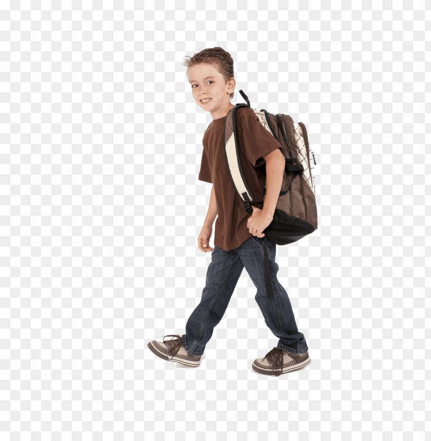 School Kids Walking PNG Transparent Background