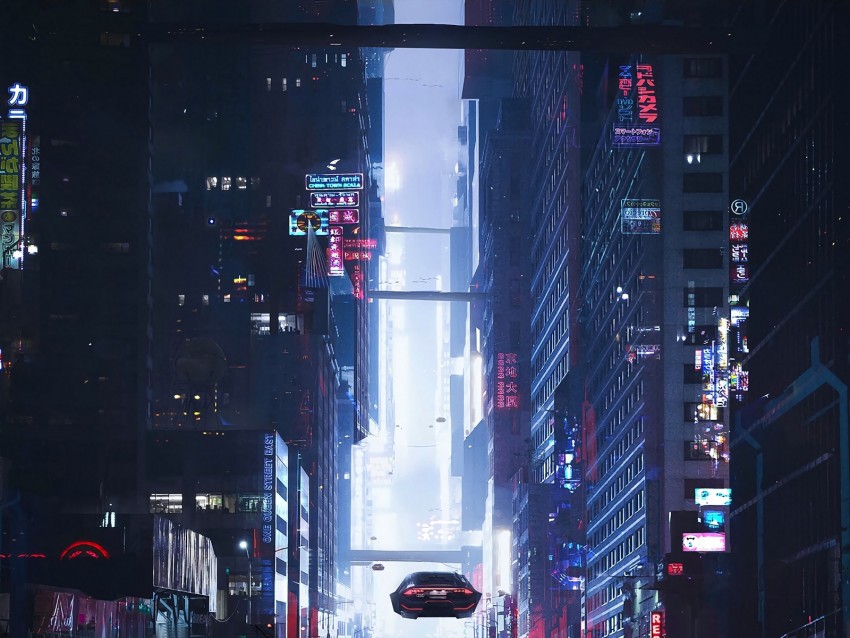 sci-fi, city, future, art, buildings, cars