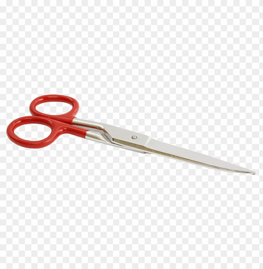 Red Scissors PNG, tool, cutting, object