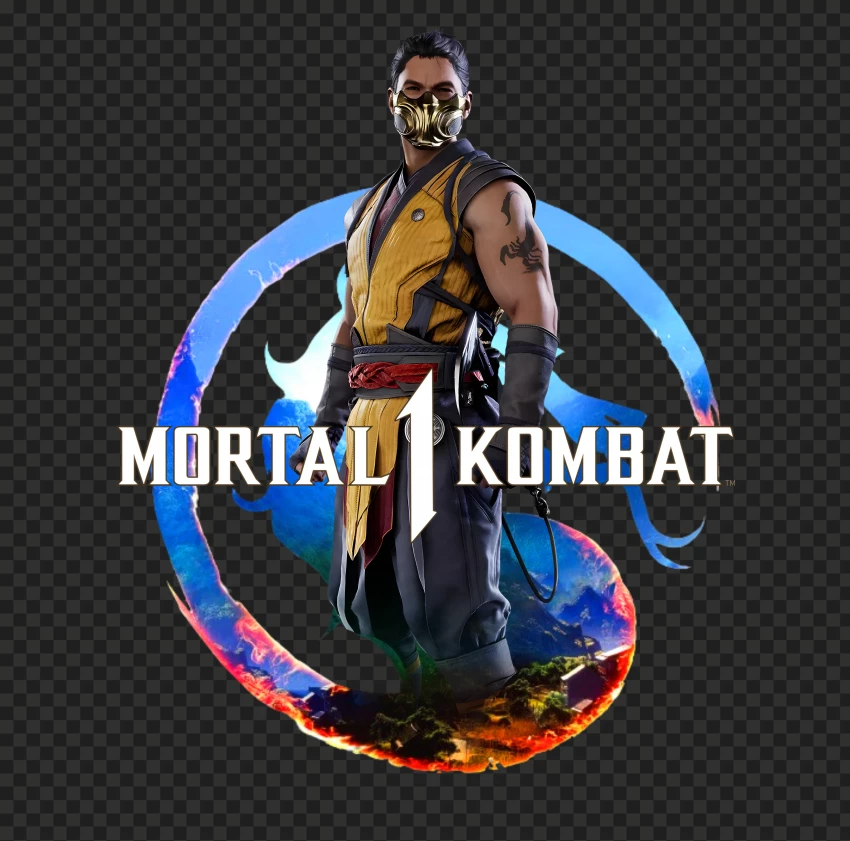 Scorpion Mortal Kombat 1 Revered Lin Kuei Warrior PNG Transparent Background