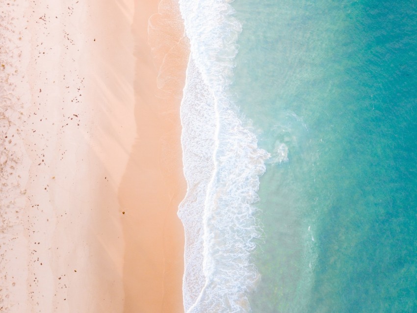 sea, beach, aerial view, surf, wave