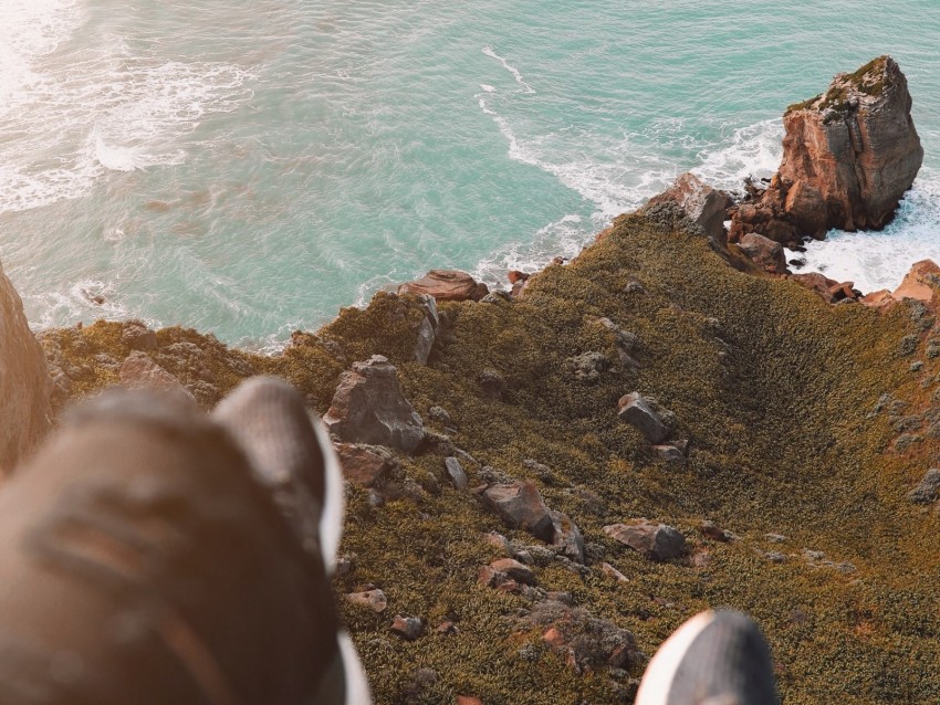 Sea Coast Stones Legs Overview Background