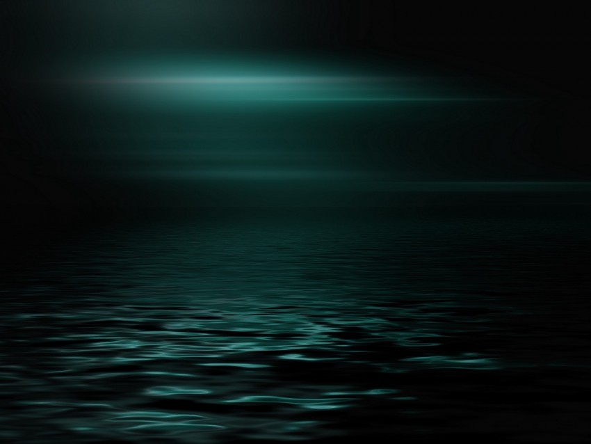 sea, horizon, dark, minimalism, brilliance