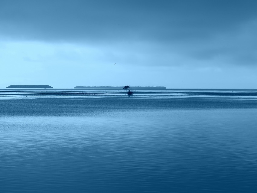 sea, horizon, minimalism, twilight