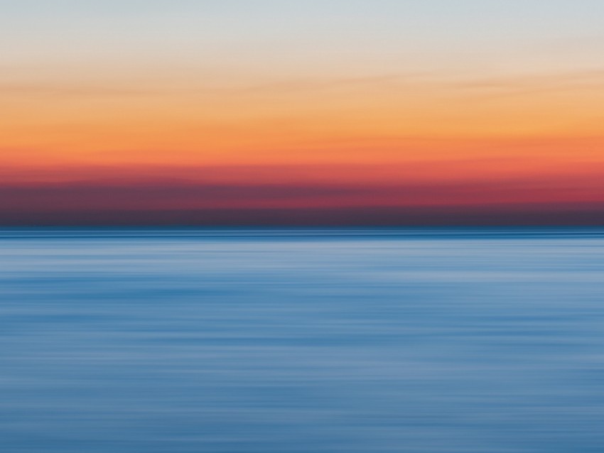 Sea Horizon Sunset Blur Light Background