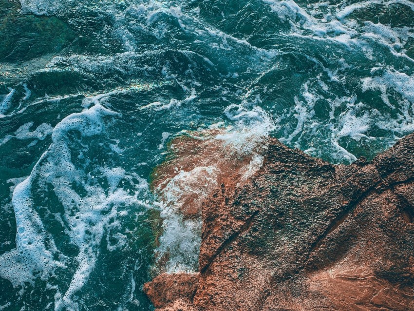 sea, rock, waves, water, stone