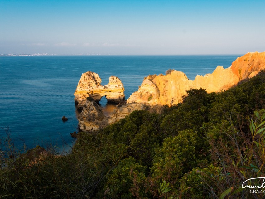 sea, rocks, coast, horizon