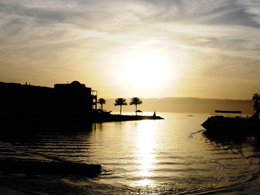 Sea Sun Sunshine Twilight Bay Background