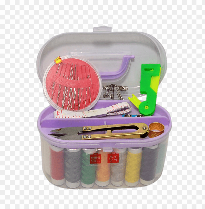 miscellaneous, sewing kits, sewing kit in plastic holder, 