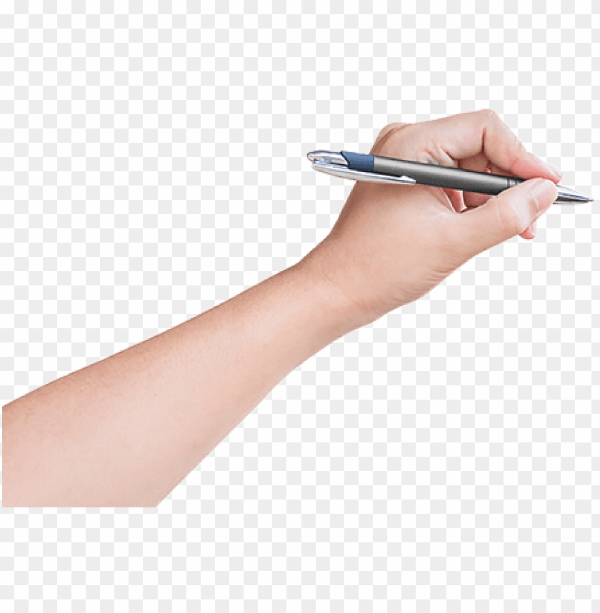 Share Your Story - Hand With Pen PNG Transparent Background