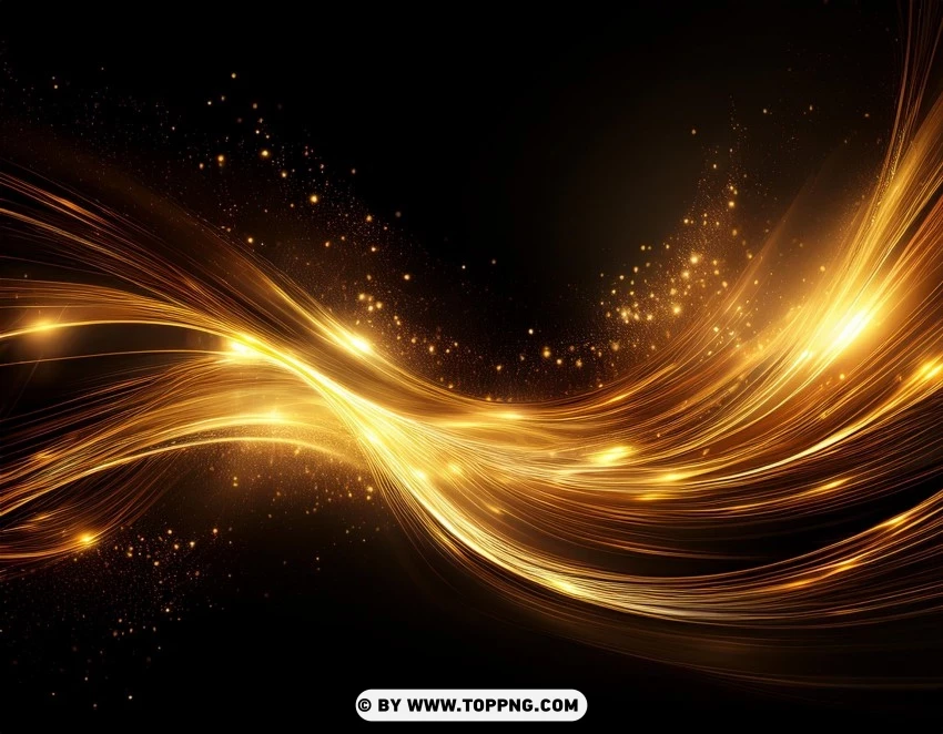 Shimmering Golden Waves Light Effect with Radiance Background