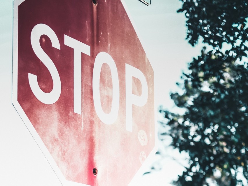 sign, stop, light, pillar