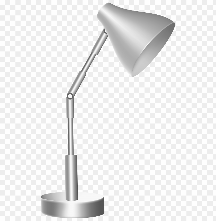 desk, lamp, silver