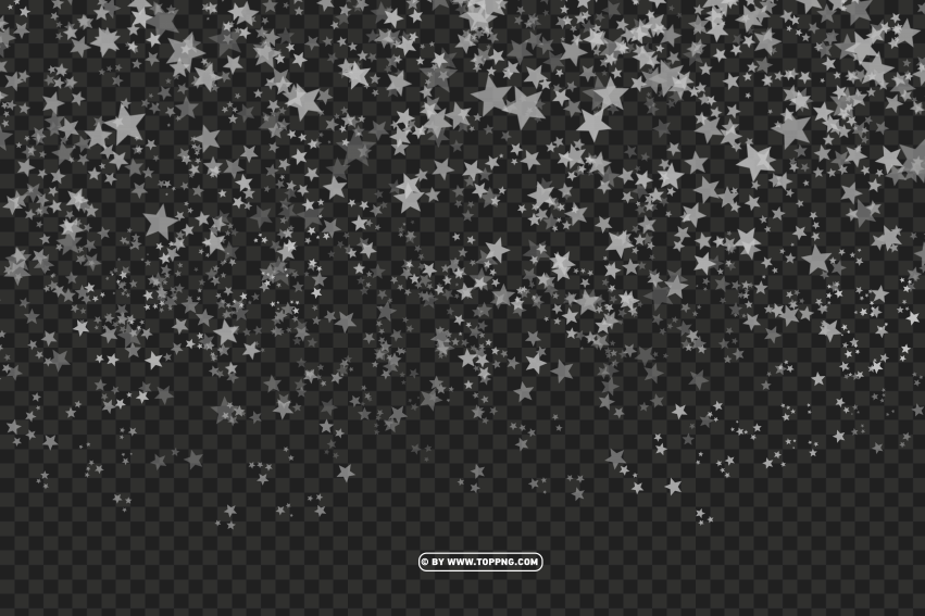 Silver Star Confetti Free PNG Transparent Background