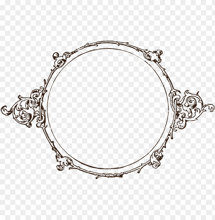 miscellaneous, frames, vintage, simple circle frame, 