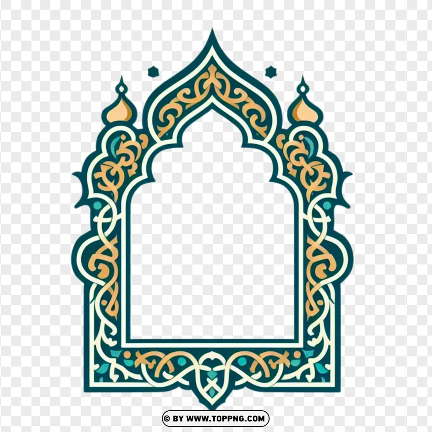 Islamic,frame,Border,Traditional, muslim, realistic, 3d