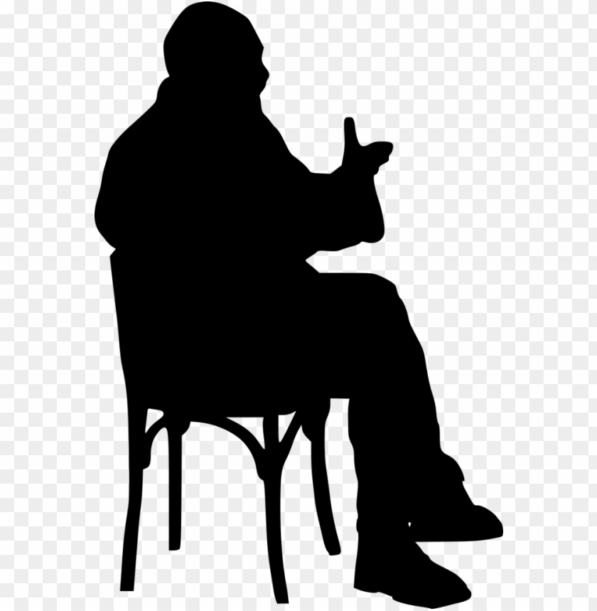 Simple black silhouette of a person standi PNG