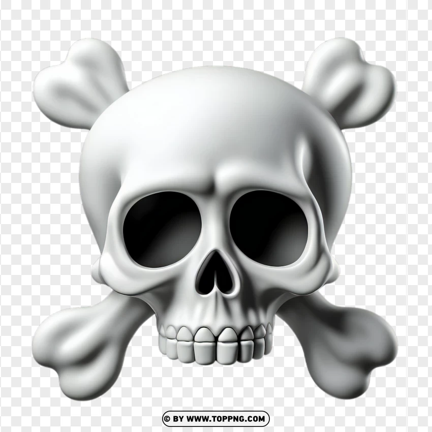 Skeleton Troll Face With Crossbones Photo PNG Transparent Background