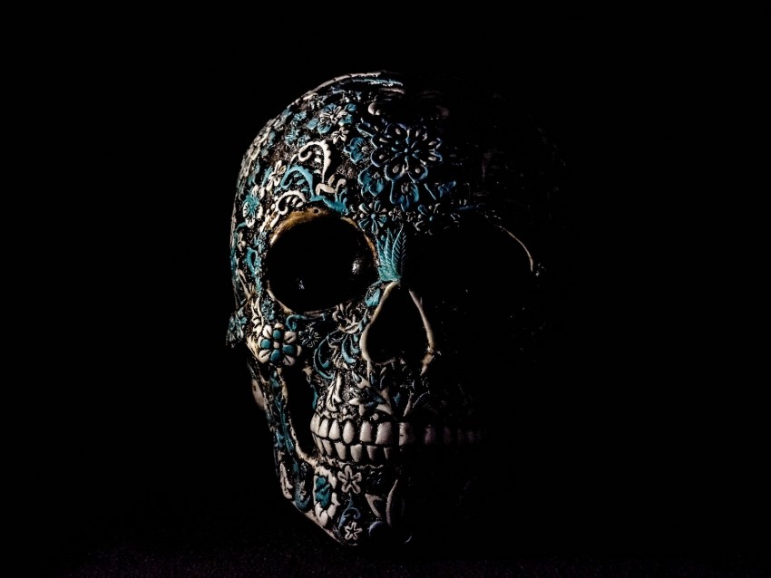 Skull Dark Patterns Bones Background