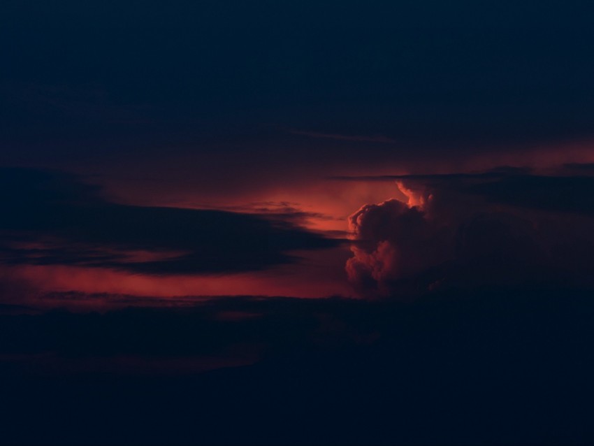 sky, clouds, dark, twilight, evening