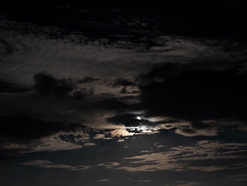 Sky Clouds Night Moon Dark Night Sky Background