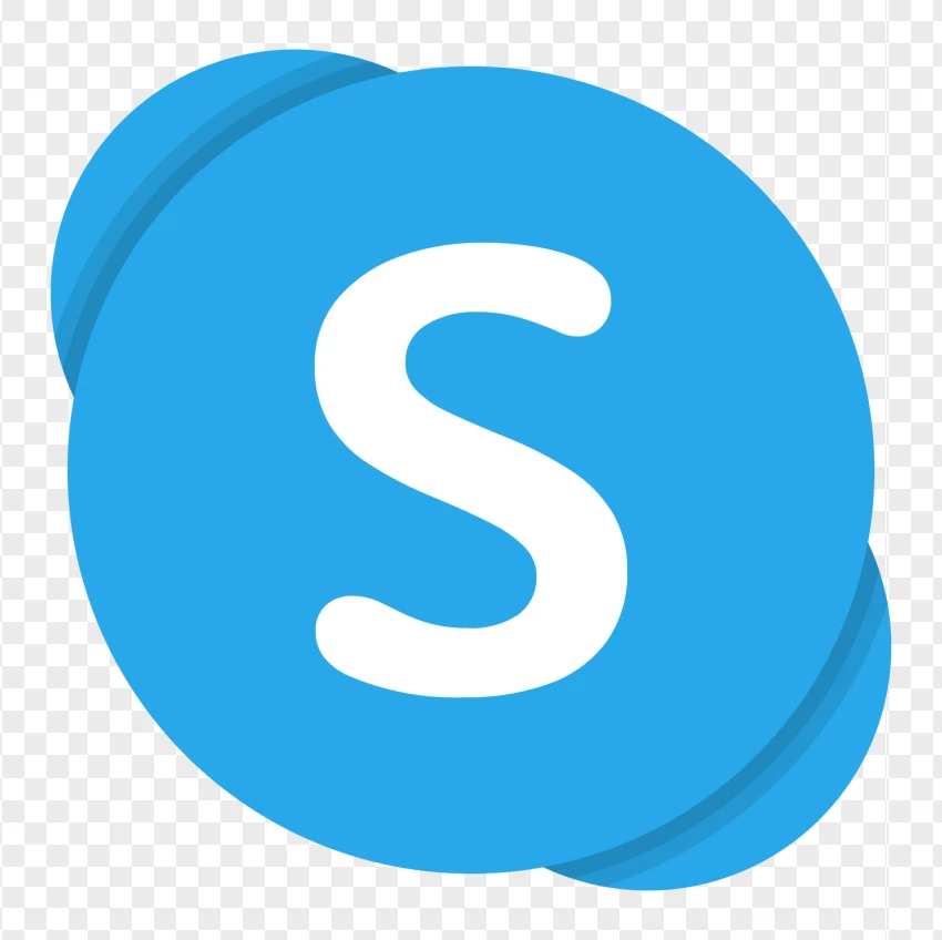 Skype Communication Logo PNG Transparent Background