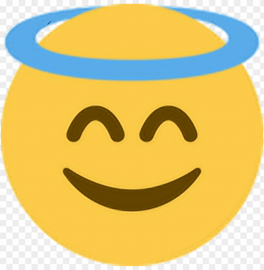 #smile #angel #happy #halo #emoji #emot #face #expression - emoji de angel, angel emoji, emoji, angel