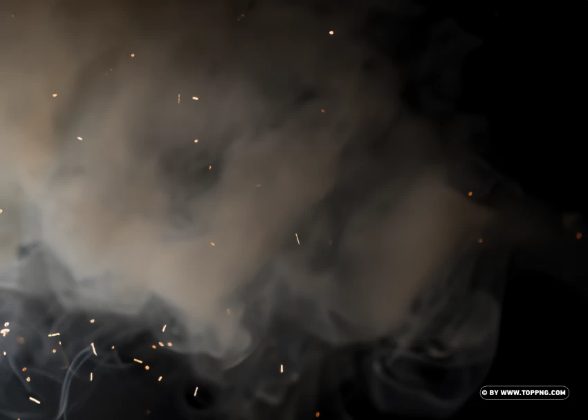 Smoke And Fire Particles Rising In A Sparkling Display PNG Transparent Background