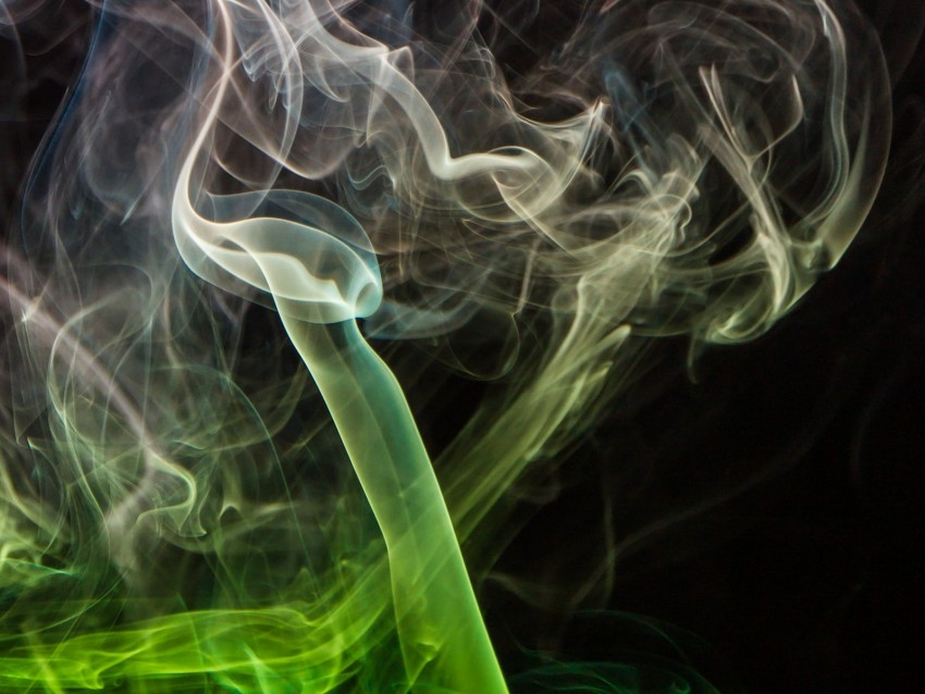 Smoke Clot Veil Green White Background