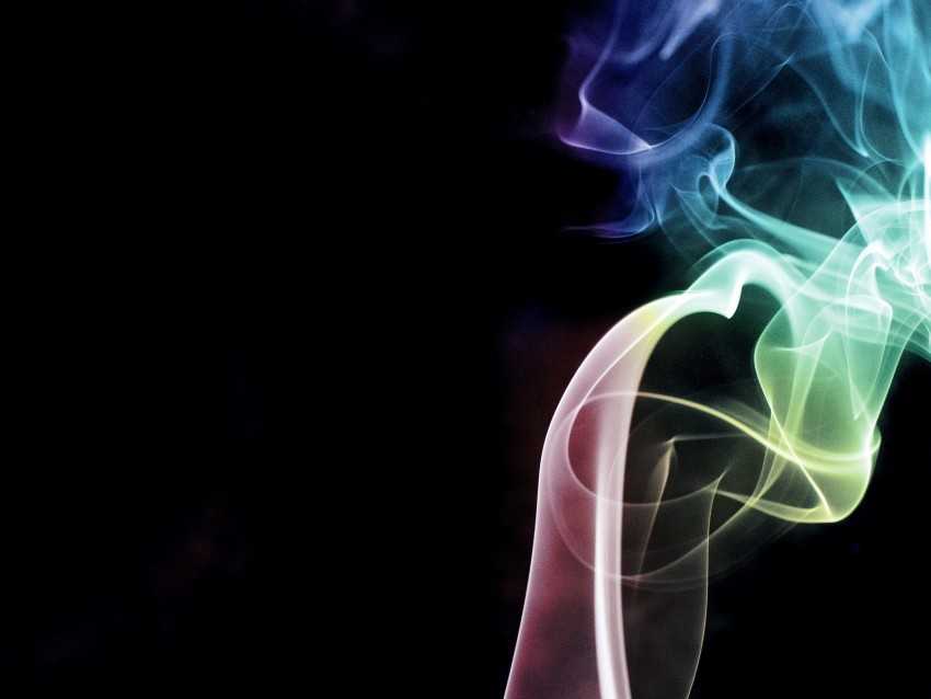 smoke, colorful, winding, abstraction