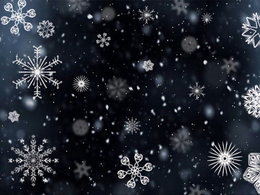 Snowflakes Patterns Texture Winter Background