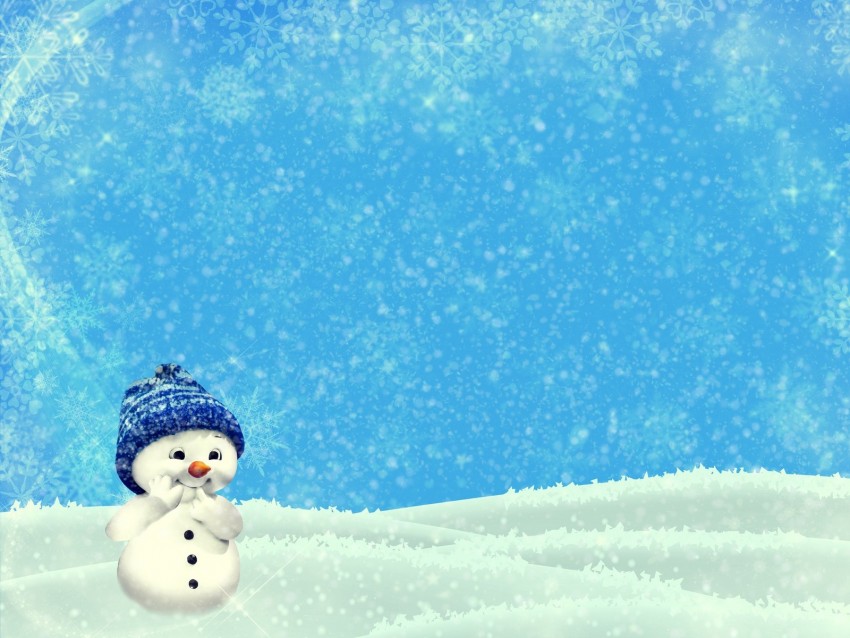 snowman, winter, christmas, new year, cute, illustration