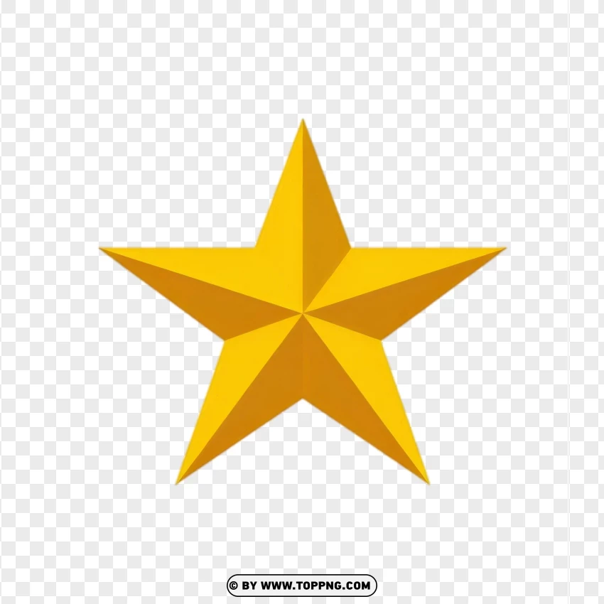 Solid Yellow Star PNG Transparent Background