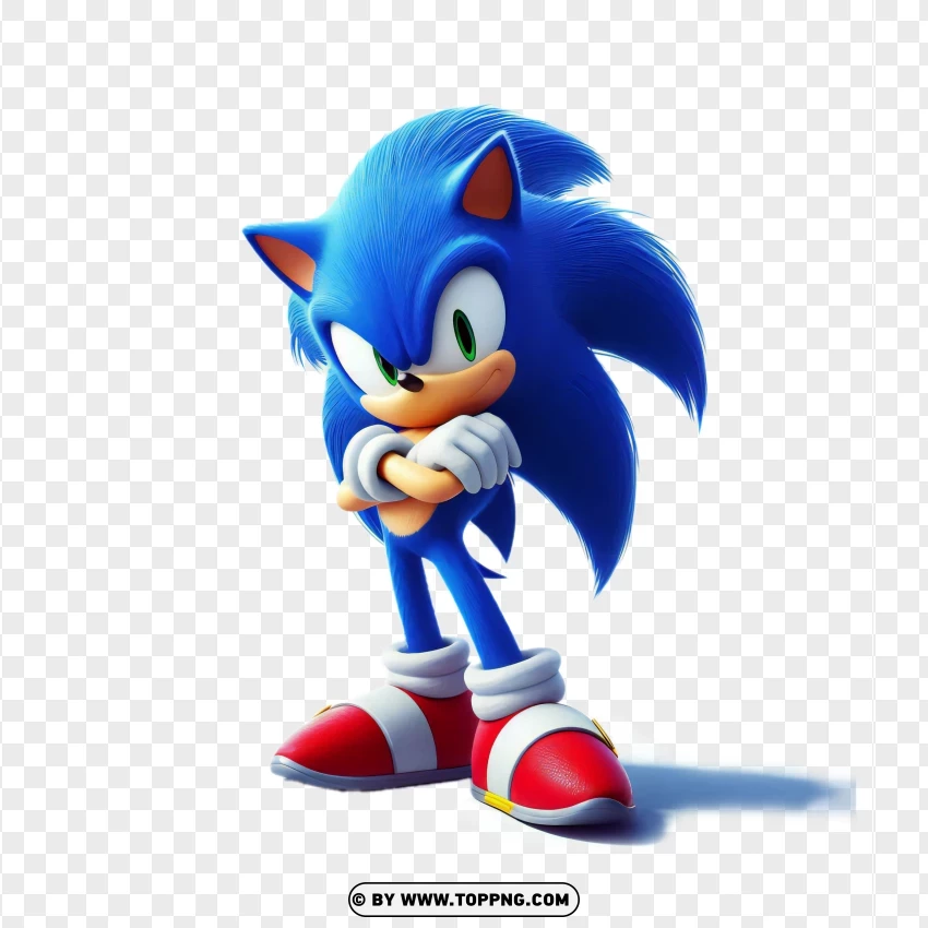 Sonic Arms Crossed PNG Transparent Background