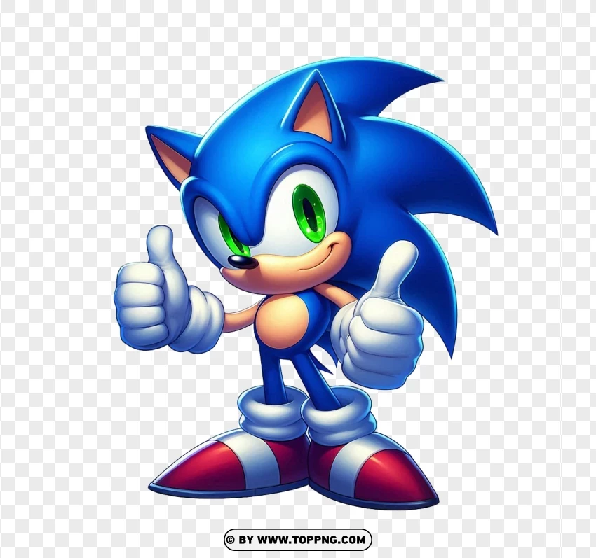 Sonic Thumbs Up PNG Transparent Background