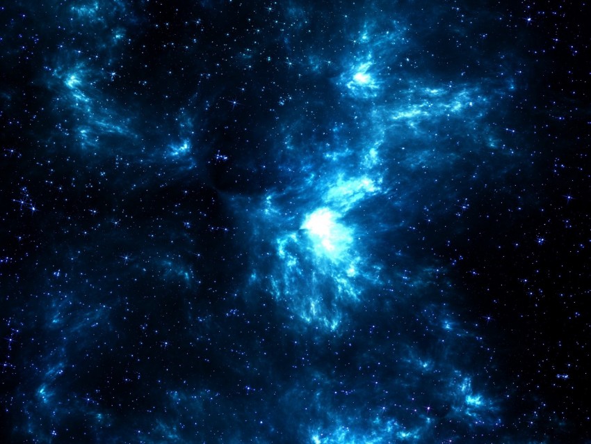 Space Galaxy Shine Stars Blue Dark Background