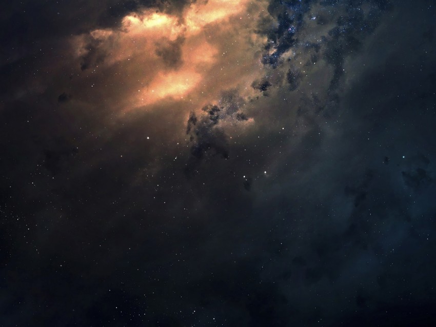 Space Nebula Galaxy Stars Glow Background