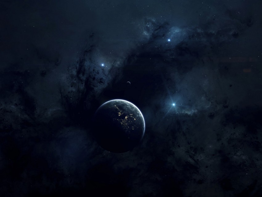 Space Planets Nebula Dark Stars Universe Background