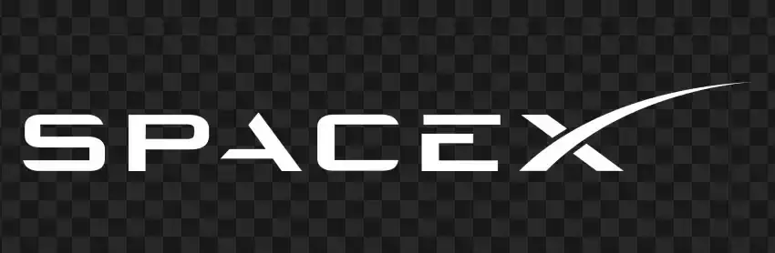 Spacex Logo White PNG Transparent Background