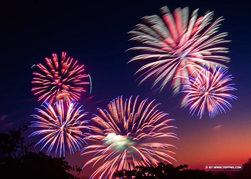 Spectacular Fireworks Display Royalty Free Picture PNG Transparent Background