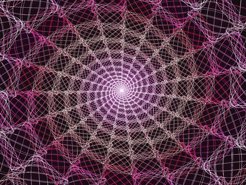 Spiral Cobweb Glow Fractal Abstraction Background