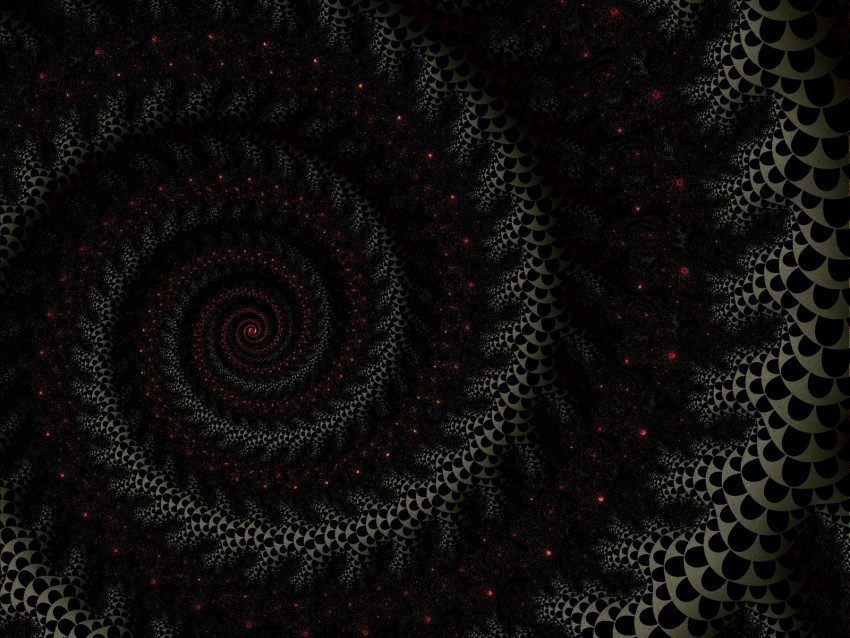 fractal design, spiral pattern, dark art, abstract graphics, digital artwork